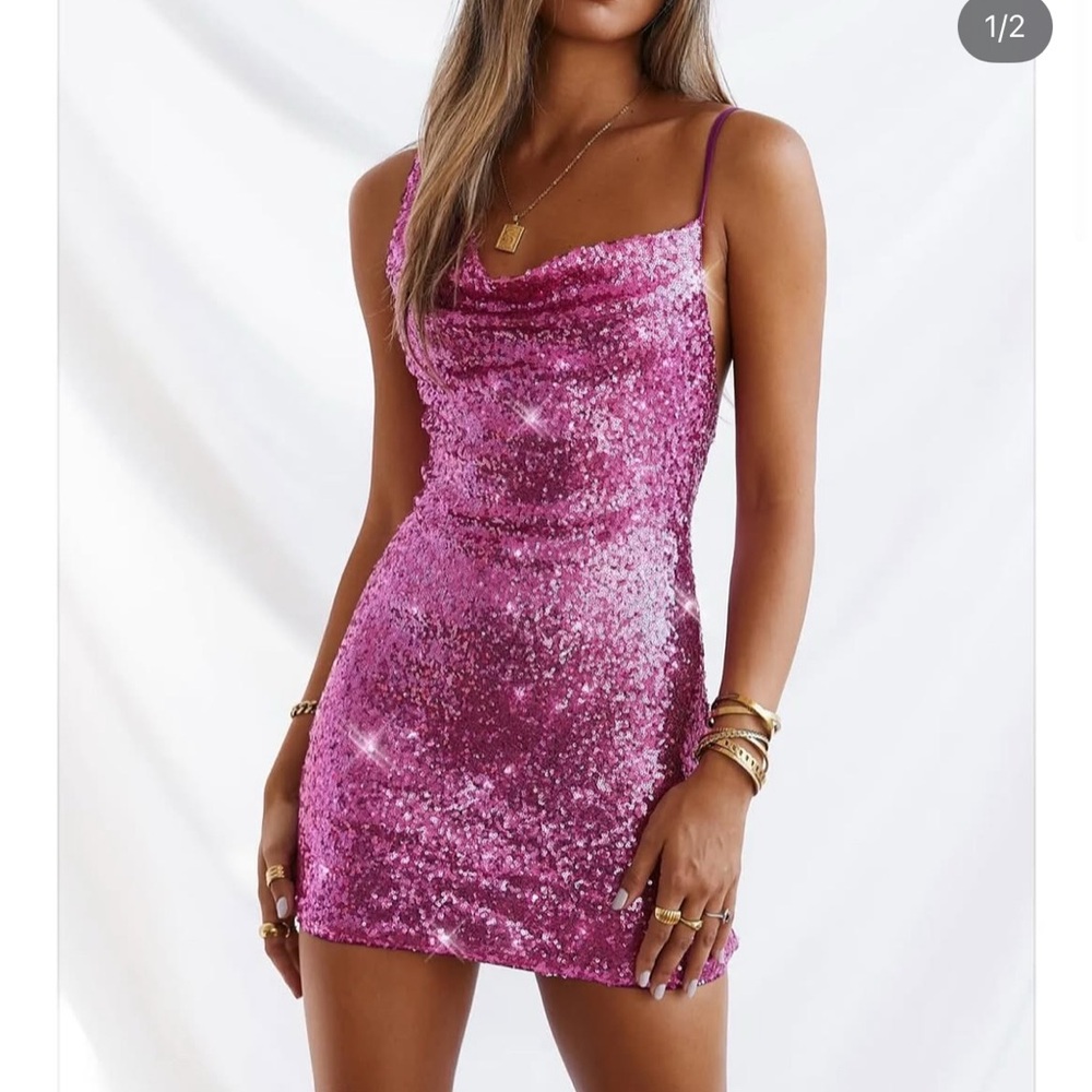 Sequin Pink Dress